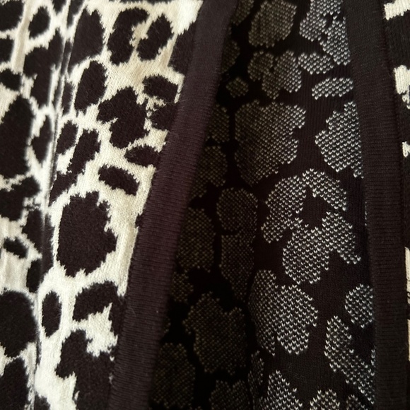Vince Camuto Leopard Print Short Open Front Cardigan, Sz XS - Picture 5 of 12